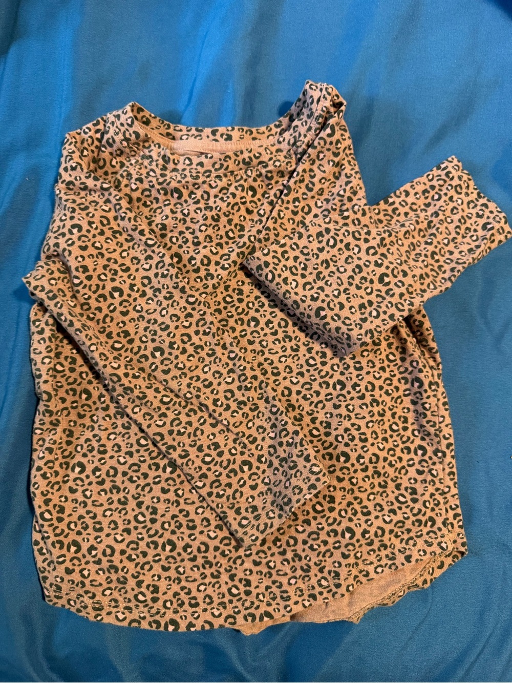 Cat & Jack Pink Long Sleeve Leopard Print Tee